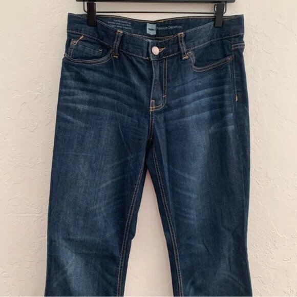 Mossimo Dark Wash Curvy Bootcut Blue Jeans -  Size 8S - Picture 2 of 7